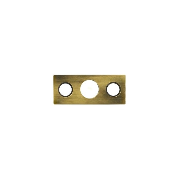 Solid Brass Strike Plate For 7 Flush Bolt, Antique Brass Finish, 10PK